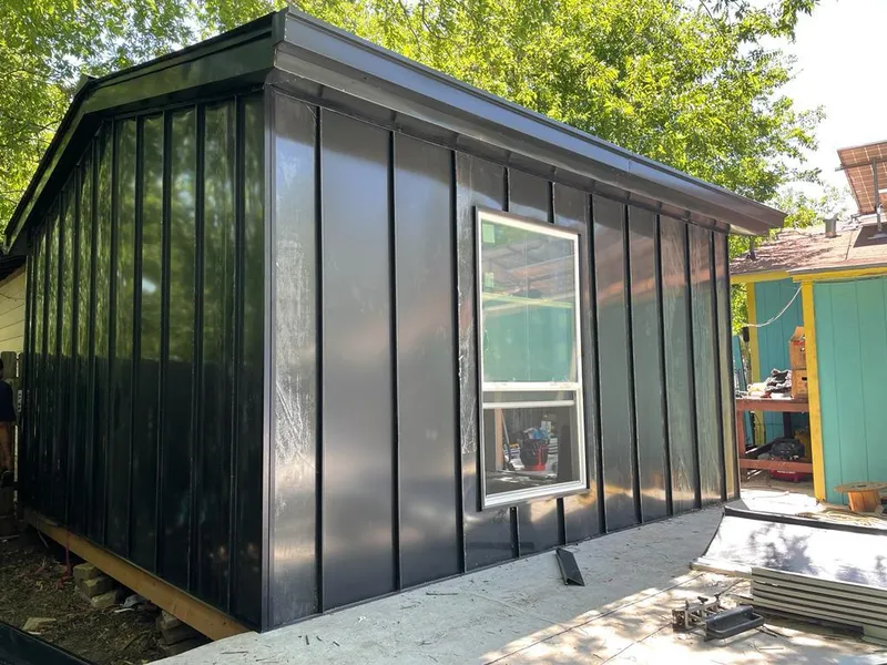 Black standing seam metal wall panels for Roof Inspection in Rancho Cucamonga